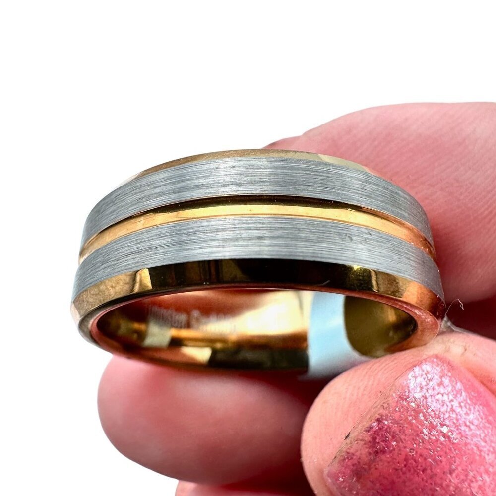 Tungsten Carbide Mens Ring Original Tag Attached Size 11.5 Comfort Fit - Picture 4 of 4